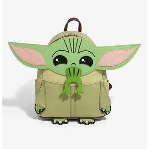 Disney Loungefly Star Wars The Mandalorian The Child Frog Figural Mini Backpack